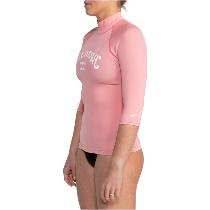 2024 Billabong Frauen Tropic Surf Kurzarm-Lycra-Weste EBJWR03019 - Flamingo